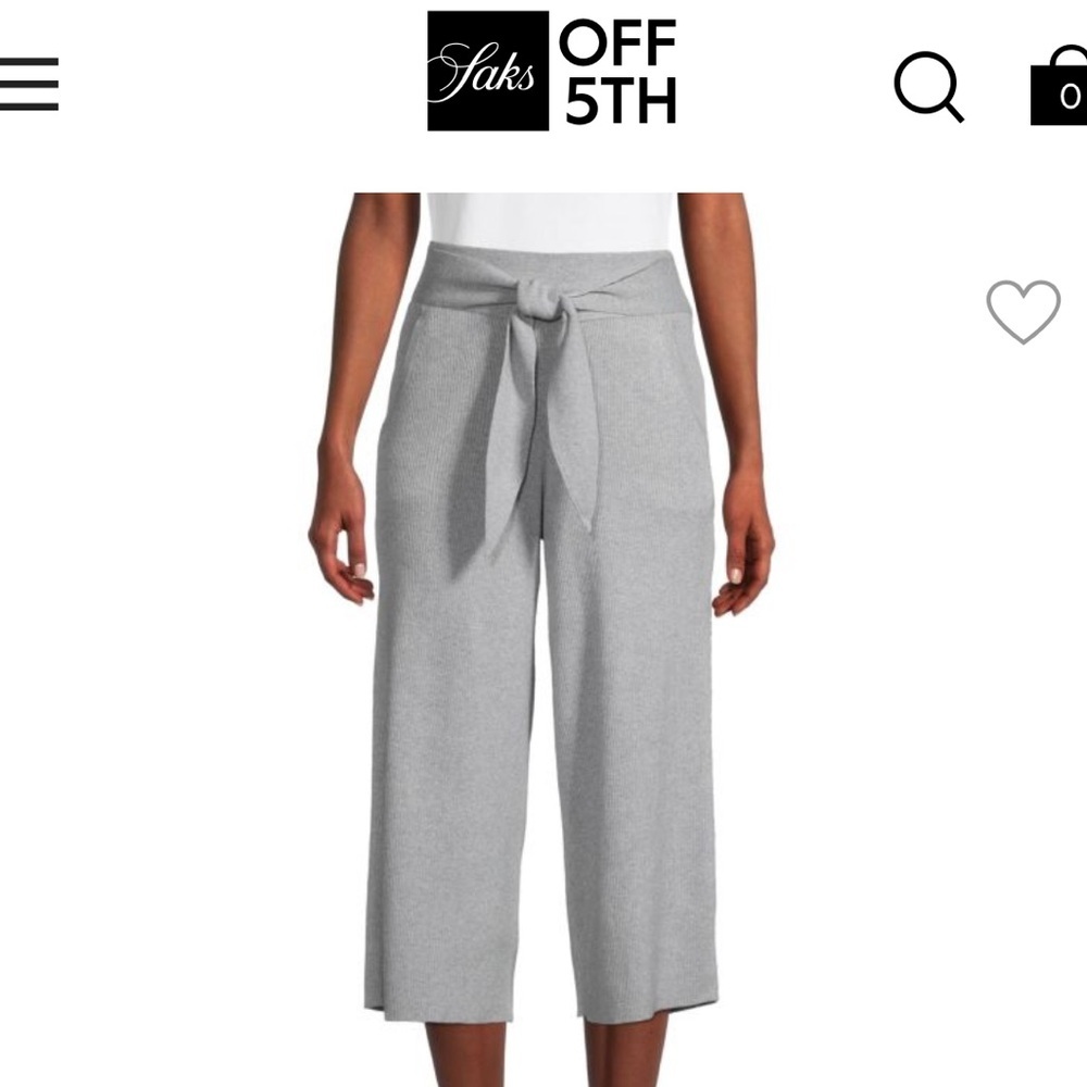 Saks Fifth Avenue‎ Gray Wide-Leg Pants Medium
